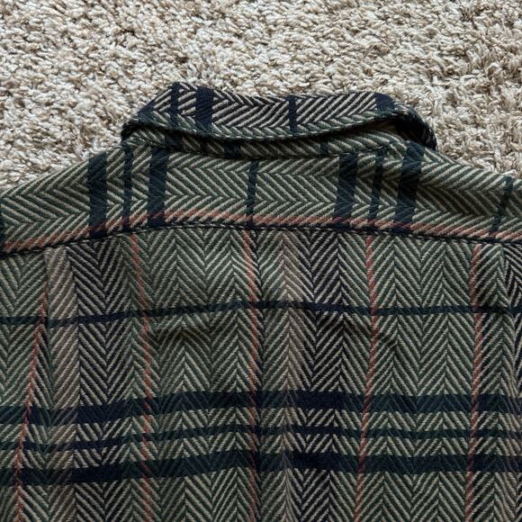 Corridor NYC Acid Plaid Hi-Vis Work Shirt Button Up Flannel Men’s Size XL - Picture 9 of 9